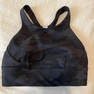 Lululemon high neck black camo sports bra